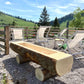 Holzbrunnen ,,Wendelstein'' Wassertrog aus Tannenholz mit Rinde