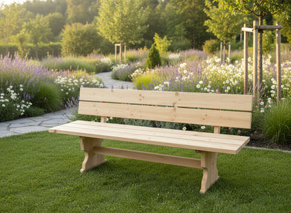 Lärchenbank klassisch mit Lehne