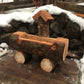 Holzbrunnen  ,,Aiplspitz" Baumstammbrunnen mit Rinde