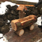 Holzbrunnen  ,,Aiplspitz" Baumstammbrunnen mit Rinde