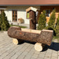 Holzbrunnen  ,,Aiplspitz" Baumstammbrunnen mit Rinde