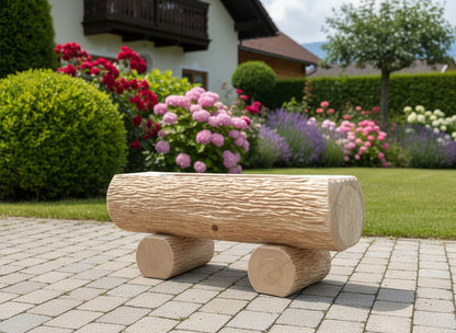 Holzbrunnen ,,Wallberg" Baumstammbrunnen aus Tannenholz strukturiert