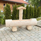 Holzbrunnen ,,Weinberg" Holztrog aus Tannenholz Ränder rund