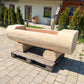 Holzbrunnen ,,Bodenschneid" Brunnentrog Lärche Seiten abgeflacht