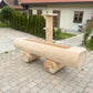 Holzbrunnen ,,Fellhorn" flacher Holztrog aus Lärche