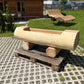 Holzbrunnen ,,Bodenschneid" Brunnentrog Lärche Seiten abgeflacht