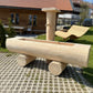 Holzbrunnen ,,Fellhorn" flacher Holztrog aus Lärche