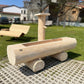 Holzbrunnen ,,Fellhorn" flacher Holztrog aus Lärche