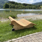 Himmelsliege ,,Eibsee" Relaxliege aus Lärchenholz mit Rädern  ‍