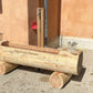 Holzbrunnen ,,Bodenschneid" Brunnentrog Lärche Seiten abgeflacht