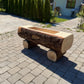 Holzbrunnen ,,Wendelstein'' Wassertrog aus Tannenholz mit Rinde