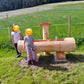 Holzbrunnen ,,Schliersberg" Brunnentrog Ränder abgeflacht aus Tannenholz