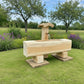 Holzbrunnen ,,Rotwand" eckiger Holztrog Lärche