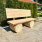Baumstammbank ,,Buchsee" aus Lärchenholz mit Lehne