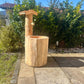 Holzbrunnen ,,Vogelsang" stehender Baumstammbrunnen aus Lärchenholz