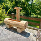 Holzbrunnen ,,Zugspitze" Baumstammbrunnen aus Lärchenholz