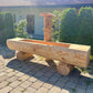 Holzbrunnen ,,Fellhorn" flacher Holztrog aus Lärche