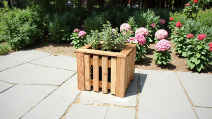 Pflanzkasten aus Lärchenholz zum Bepflanzen
