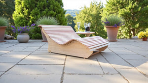 Himmelsliege Schwungliege  ,,Schliersee" Relaxliege aus Lärchenholz