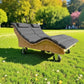 Radliege  ,,Schaalsee" Gartenliege aus Lärchenholz mit Bockrollen