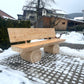 Baumstammbank ,,Buchsee" aus Lärchenholz mit Lehne