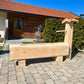 Holzbrunnen ,,Dachstein" eckiger Holzbrunnen Lärche