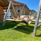 Hängeliege ,,Gartensee" aus Lärchenholz und pulverbeschichtetem Metallgestell