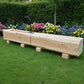 Holzbrunnen ,,Krottenkopf" eckiger Holztrog Lärche mit Sitzbank und Brunnenbogen