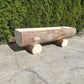 Holzbrunnen ,,Wendelstein'' Wassertrog aus Tannenholz mit Rinde