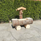 Holzbrunnen  ,,Aiplspitz" Baumstammbrunnen mit Rinde