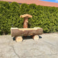 Holzbrunnen  ,,Aiplspitz" Baumstammbrunnen mit Rinde