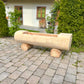 Holzbrunnen ,,Bodenschneid" Brunnentrog Lärche Seiten abgeflacht