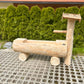 Holzbrunnen ,,Alpelhorn" Holztrog mit Säule Stirnseiteitig