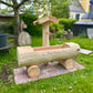 Holzbrunnen ,,Zugspitze" Baumstammbrunnen aus Lärchenholz