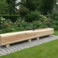 Holzbrunnen ,,Krottenkopf" eckiger Holztrog Lärche mit Sitzbank und Brunnenbogen