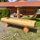 Holzbrunnen ,,Fellhorn" flacher Holztrog aus Lärche