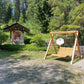 Hängeliege ,,Gartensee" aus Lärchenholz und pulverbeschichtetem Metallgestell